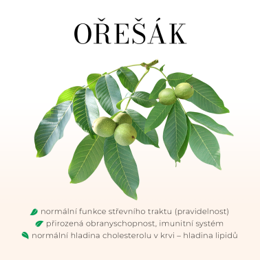 Ořešák královský 50ml - K výplachům dutiny ústní, na drobná poranění a zanícený krk, upravuje cholesterol a cukr v krvi