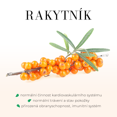 Rakytníkový sirup třtinový 250ml - Na podporu imunity, na srdce, cévy