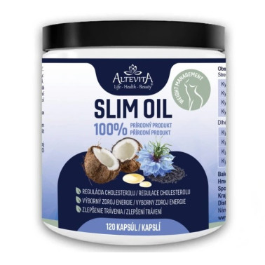 Slim Oil - panenský kokosový olej a černý kmín - 120 kapslí